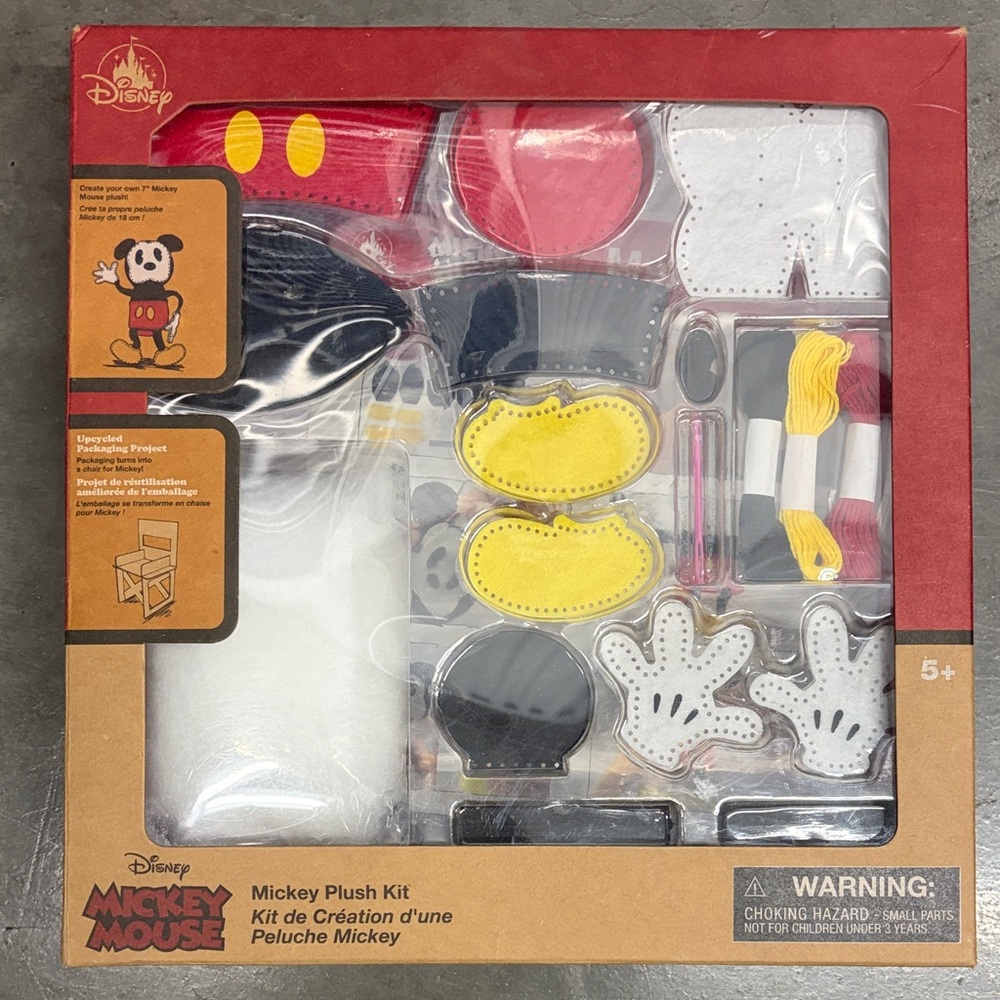 Vintage Disney Mickey Mouse Plush Kit – Red, Black & White